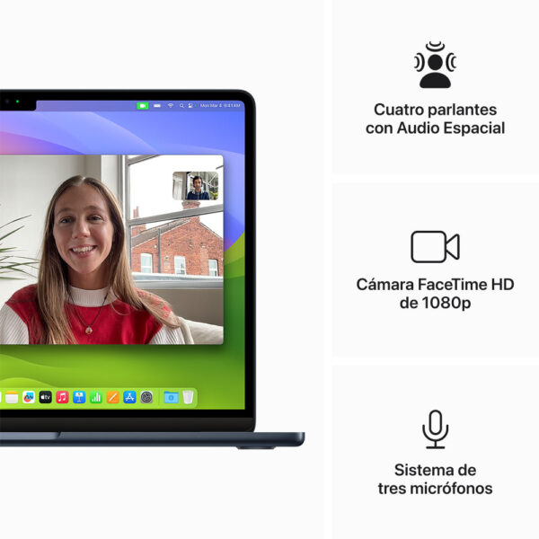 MacBook Air 13" Chip M3 8GB 512GB Medianoche