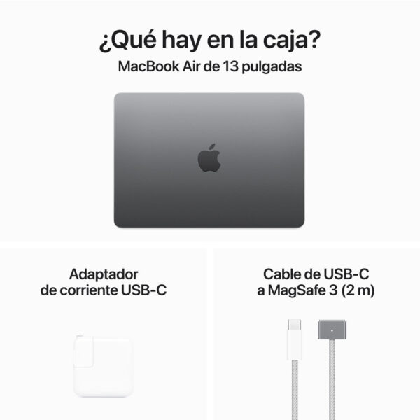 MacBook Air 13" Chip M3 16GB 256GB 30W Gris espacial