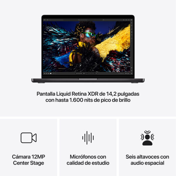 MacBook Pro 16" Chip M4 Pro 24GB 512GB Negro espacial