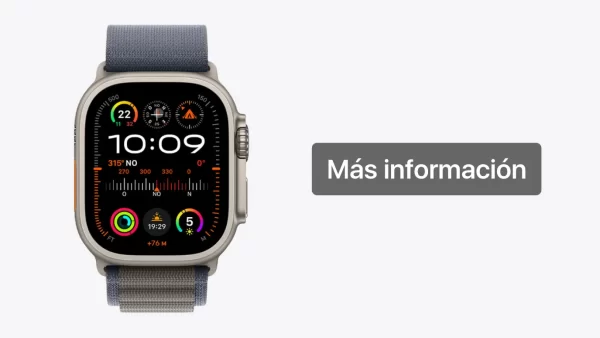 Apple Watch Ultra 2 49 mm Titanio Trail Loop Verde/Gris (S/M)