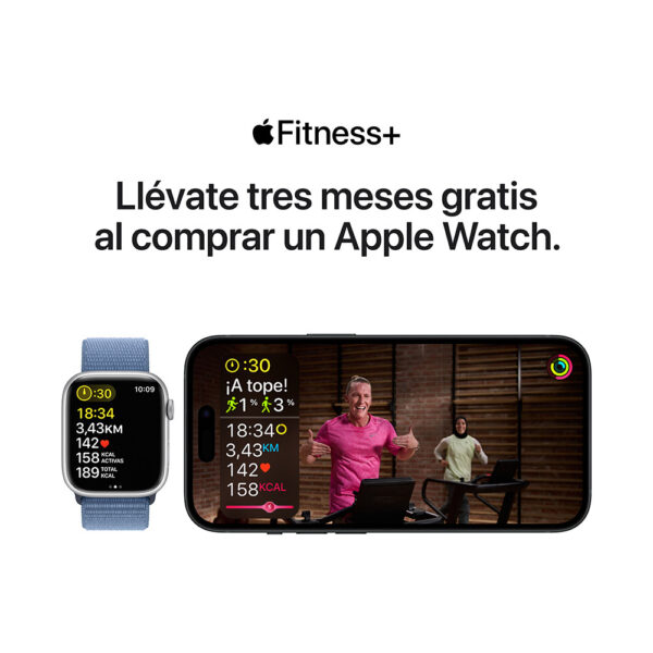 Apple Watch Ultra 2 49 mm Titanio Trail Loop Verde/Gris (S/M)