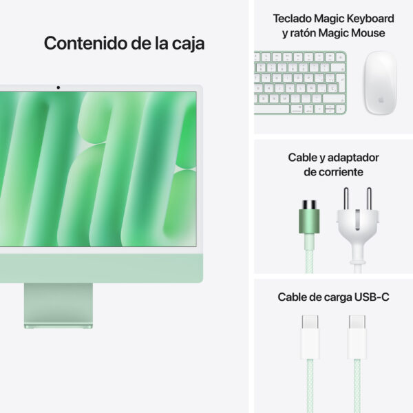 iMac 24" Chip M4 16GB 256GB GPU 8 N Verde