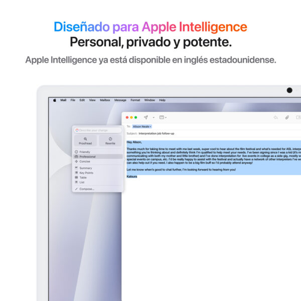 iMac 24" Chip M4 16GB 256GB GPU 8 N Plata