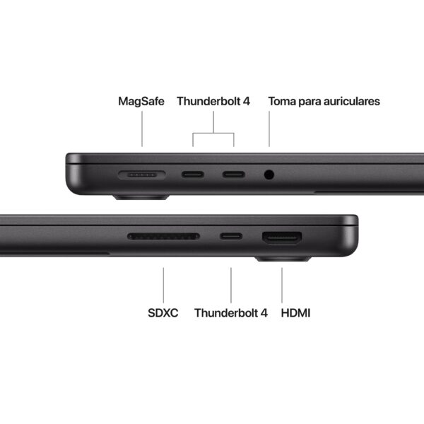 MacBook Pro 14" Chip M5 16GB 512GB Nanotexturizado 96W Negro espacial