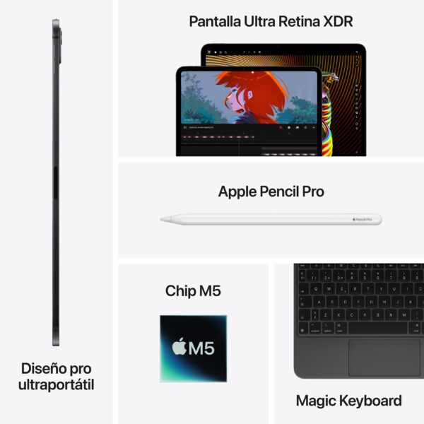 iPad Pro 13" Chip M5 1TB Negro espacial